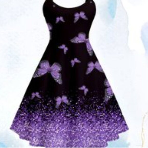 Black and purple sundress - Picture 1 of 1